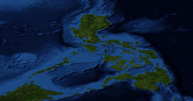 the Philippines regional satellite composite with shaded relief